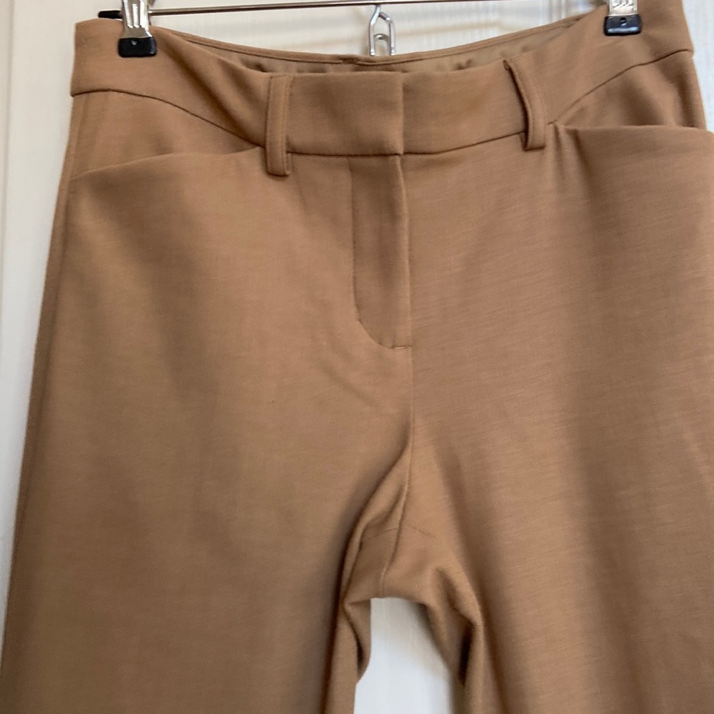Express, caramel color, skinny, midi rise, size 2 Regular, stretchy fabric pants